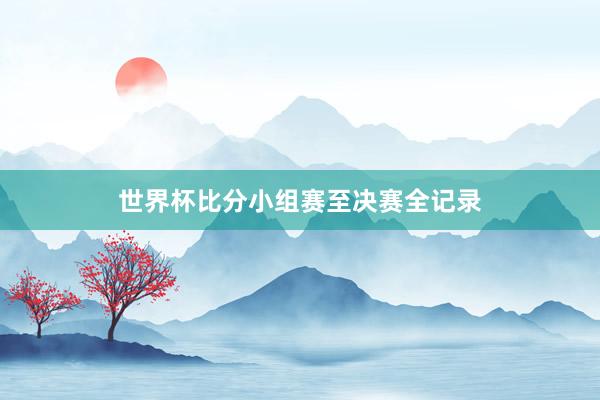 世界杯比分小组赛至决赛全记录
